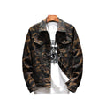Men's Casual Slim Fit Camouflage Denim Jacket