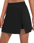 Ewedoos Skorts Skirts for Women High Waist Golf Skirt with Pockets Side Slit Tennis Skirt Golf Skorts Athletic Skirts Black