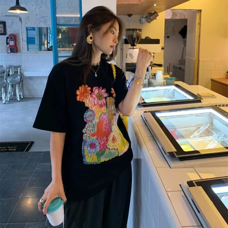 Oversized Graphic T-shirt for Women - Summer 2024 Design