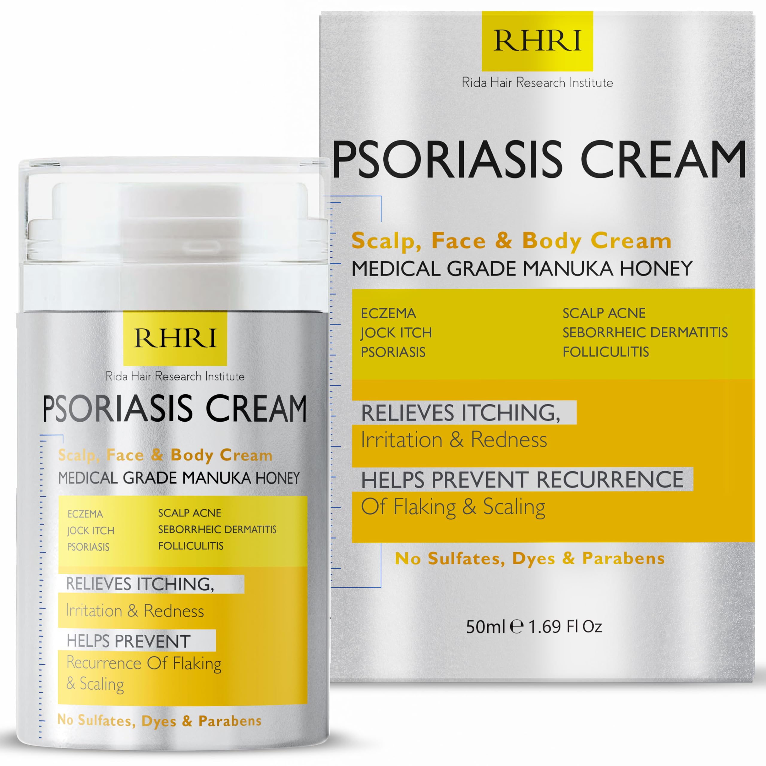 Psoriasis Cream for Itchy Scalp Face & Body | Eczema Cream Seborrheic Dermatitis Cream Anti Itch Cream Extra Strength Jock Itch Cream