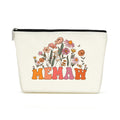 Retro Flower Mothers Day Birthday Gifts for Memaw Funny Grandma Gifts from Granddaughter Makeup Bag Cosmetic Bag Retirement Wedding Anniversary Appreciation Gifts for Women Grandma Nana Grandmother