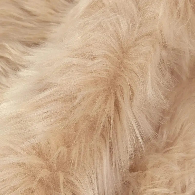 Ultra-Soft Khaki Plush Rug for Living Room and Bedroom