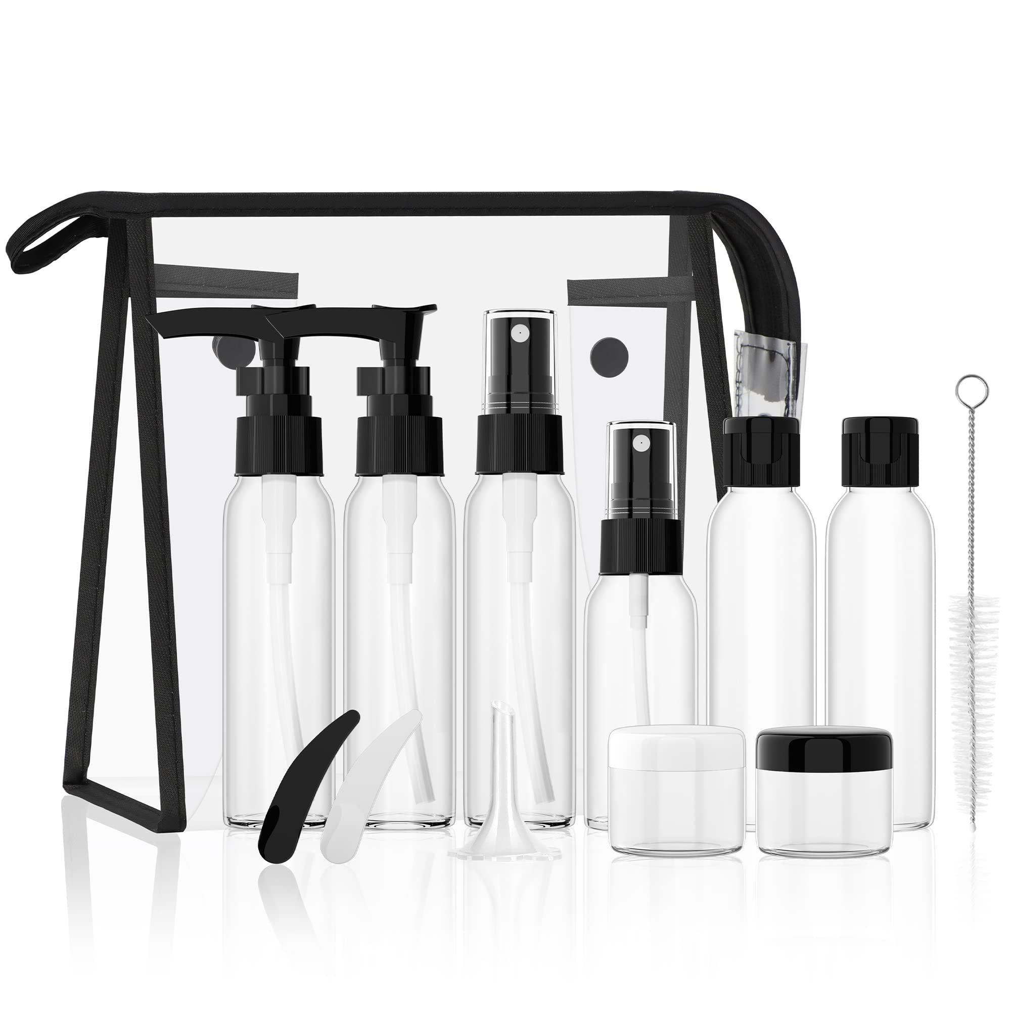 Morfone Travel Bottles kit TSA Approved Travel Size Containers for Toiletries Leak Proof Refillable Liquid Travel Accessories with Toiletry Bag for Cosmetic Shampoo Conditioner Lotion