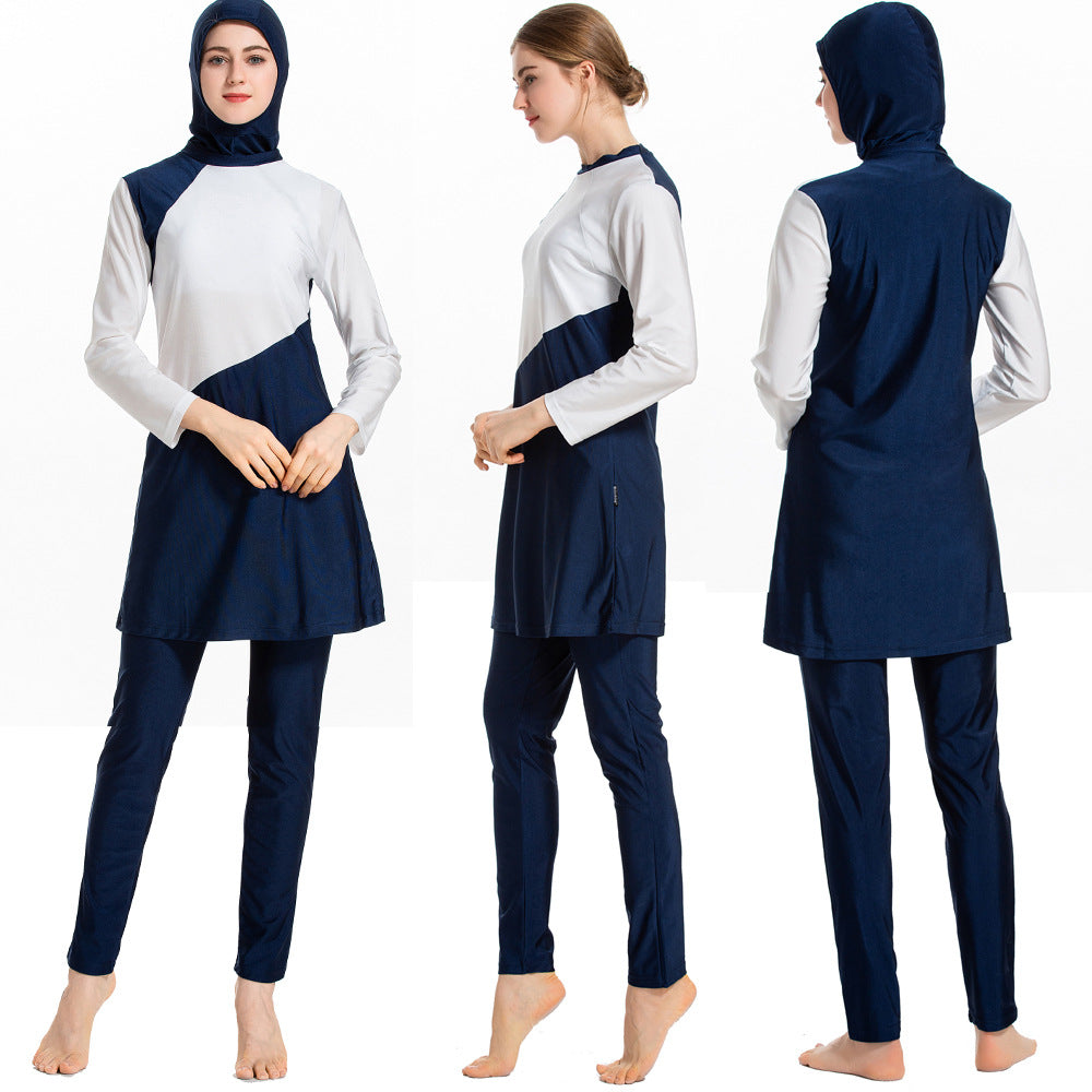 2019 Women's Conservative Swimsuit Three-Piece Set