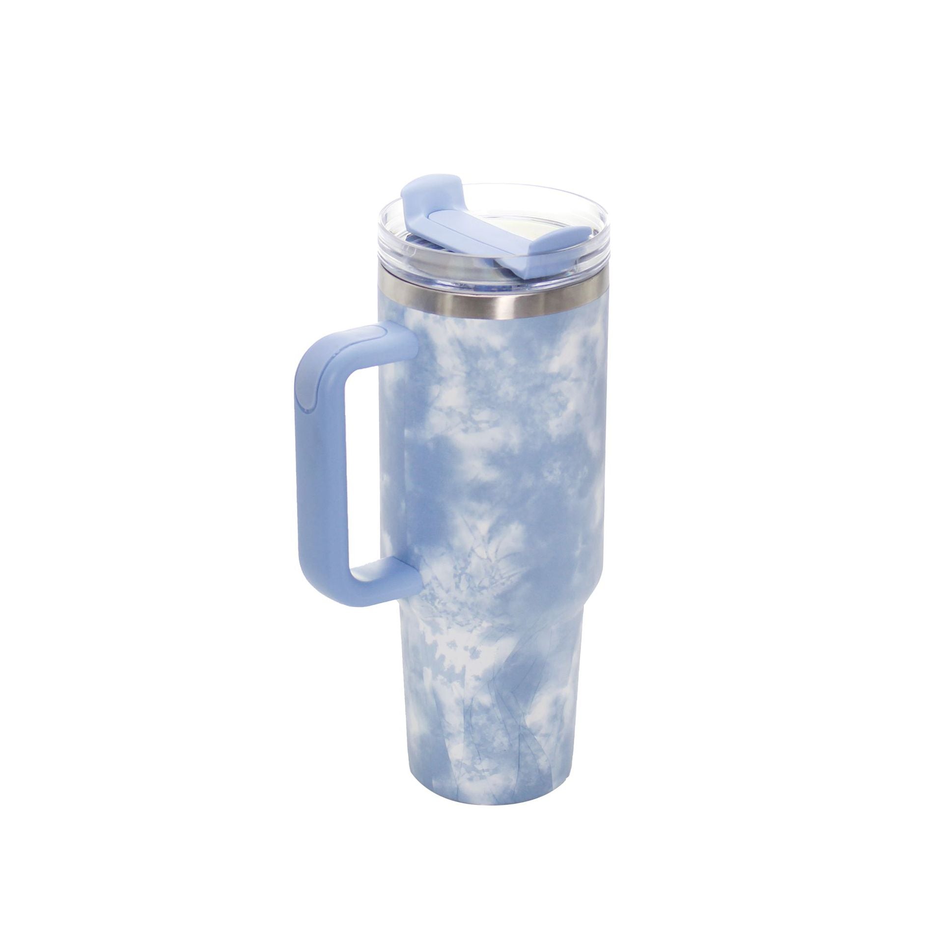 40oz Stainless Steel Travel Mug with Straw & Handle