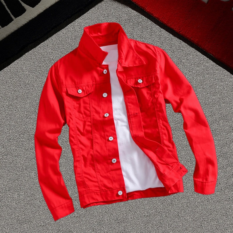 Men's Spring 2019 Slim Fit Casual Denim Jacket