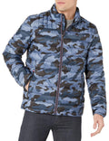 Doudoune Tommy Hilfiger Homme, Isolation Duvet Véritable, Packable, Camouflage Bleu, Taille S