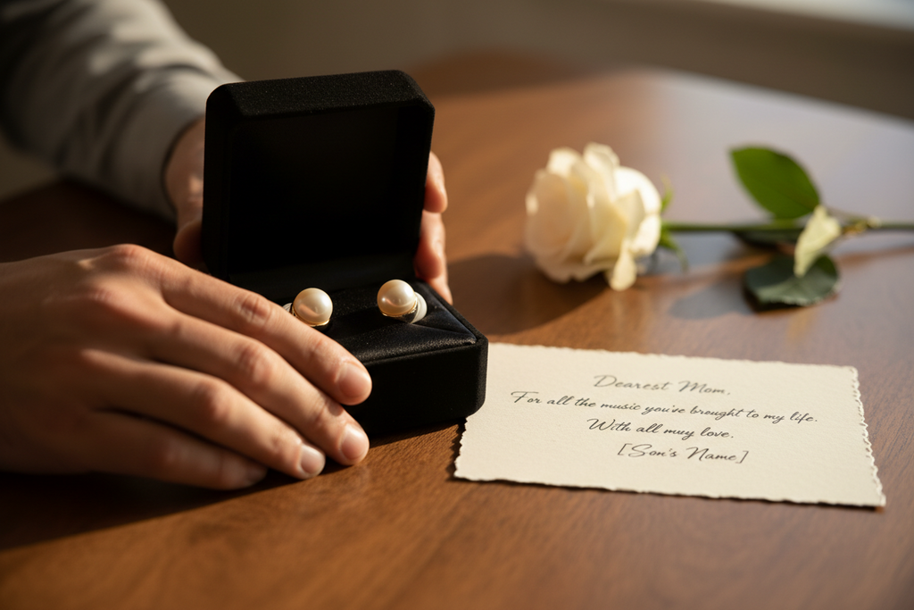 NONNYL Gifts for Wife Anniversary Pearl Stud Earrings for Women- Genuine Handpicked Nature Tahitian Black Pearls Earring- Birthday Christmas Mothers Day Valentines Day Jewelry Gifts
